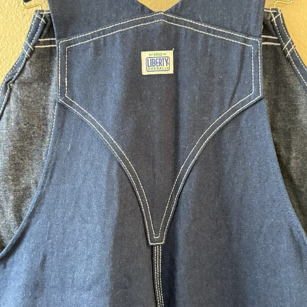 Liberty Denim Bib Overalls 36x32 Carpenter Workwear Vintage Style Blue